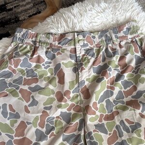 BURLEBO Multicolor Mountain Patch Camo Shorts